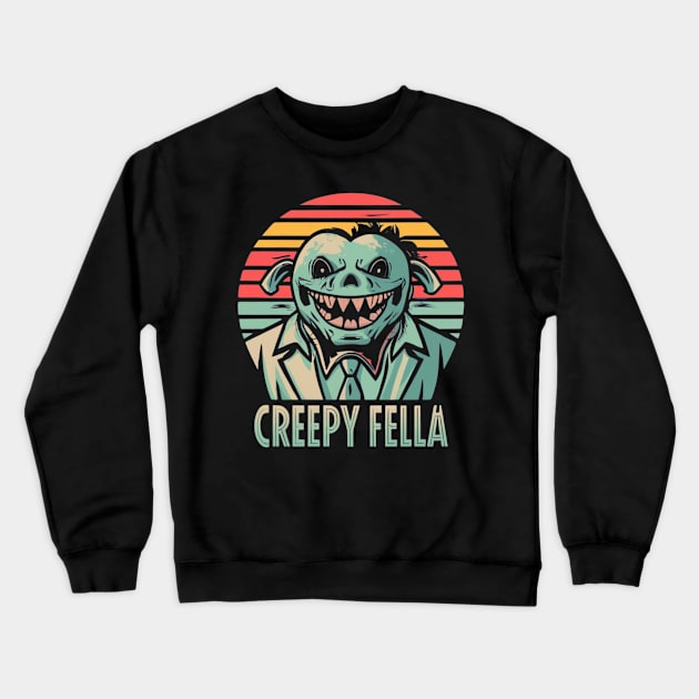 Creepy Fella Crewneck Sweatshirt by Abeer Ahmad